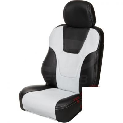 Авточехол  "PILOT B"  RECARO PLUS  Экокожа  Черный-Белый  (разд. подголовник) ТМ Петров