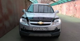 Дефлектор капота (мухобойка) Chevrolet Captiva 2006-2011 (Шевролет Каптива) SIM