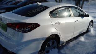 Дефлекторы окон (ветровики) Kia Cerato III Sd 2012"EuroStandard" (Киа Черато) Кобра Тюнинг