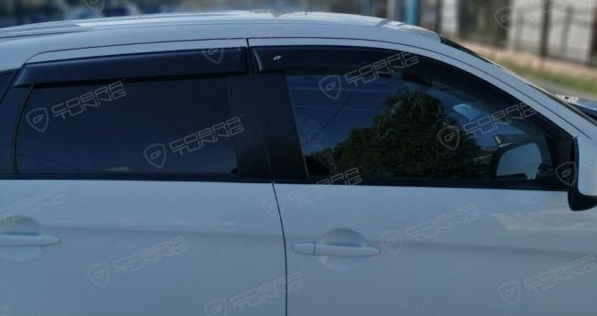 Дефлекторы окон (ветровики) Mitsubishi ASX 2010 /Outlander Sport 2010 /RVR III 2010"EuroStandard" (Митсубиши АСХ) Кобра Тюнинг