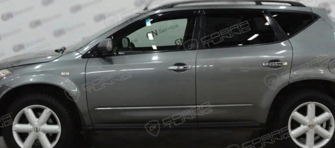 Дефлекторы окон (ветровики) Nissan Murano I (Z50) 2002-2008 (Ниссан Мурано) Кобра Тюнинг